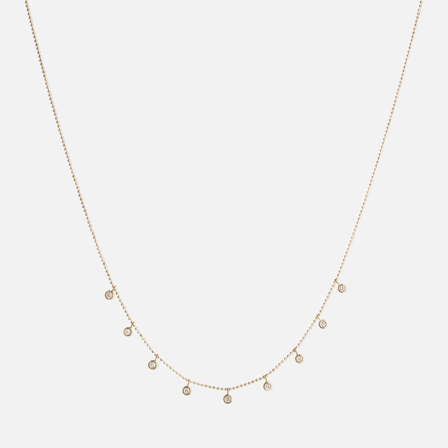 Delicate Diamond & Bead Chain Necklace