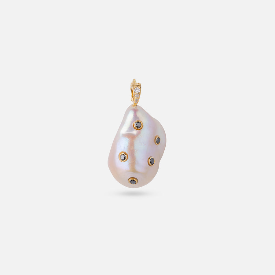 Baroque Pearl & Gemstone Charm
