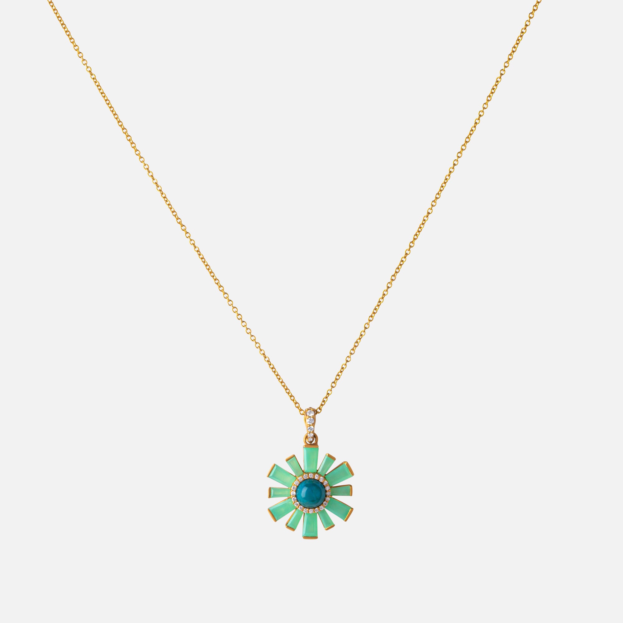 Chalcedony Starburst Necklace