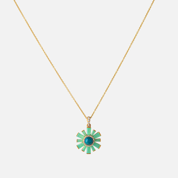 Chalcedony Starburst Necklace