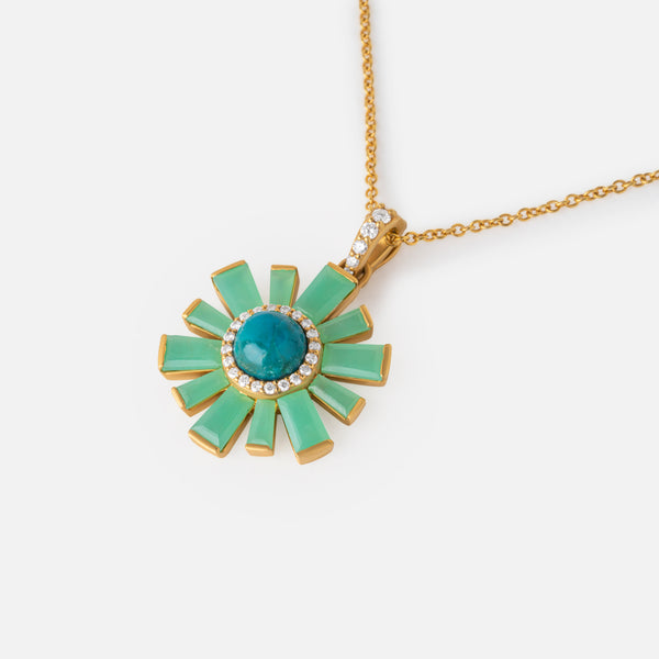 Chalcedony Starburst Necklace