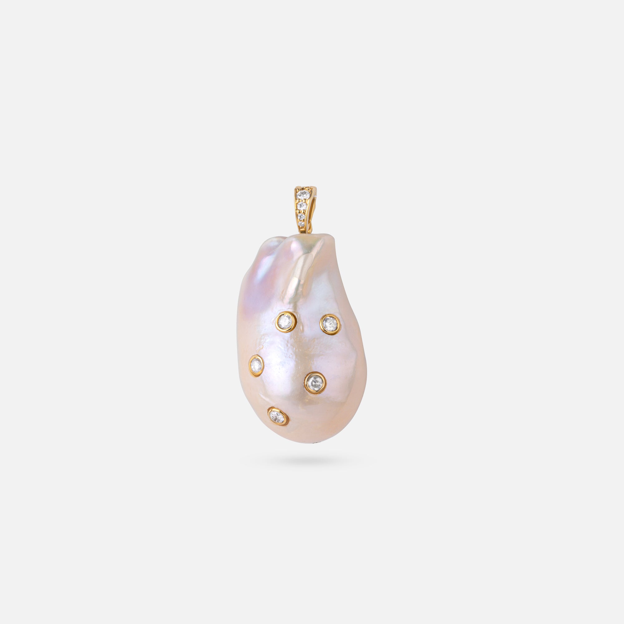 Baroque Pearl & Gemstone Charm