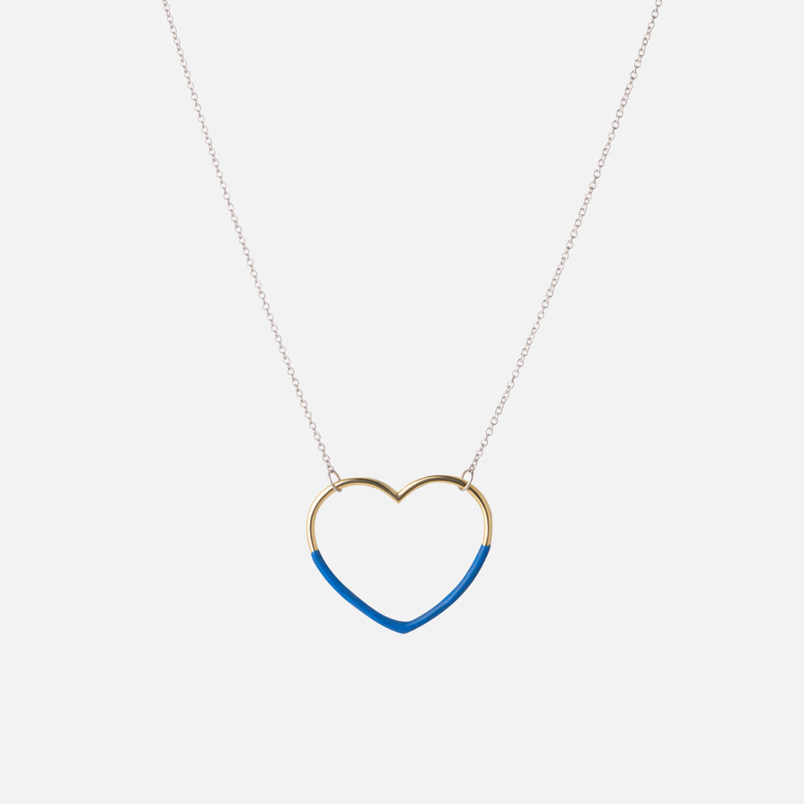 Paint Dipped Heart Necklace