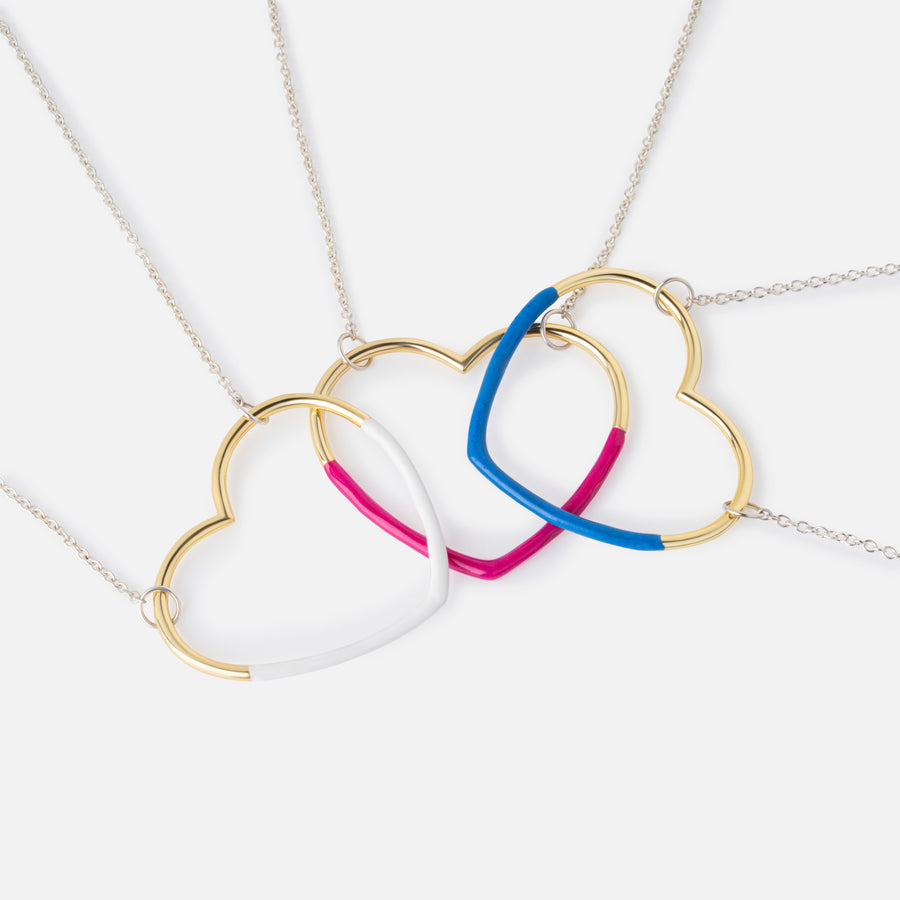Paint Dipped Heart Necklace