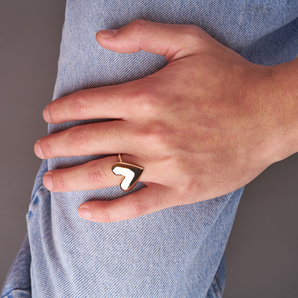 Small Gold Heart Ring