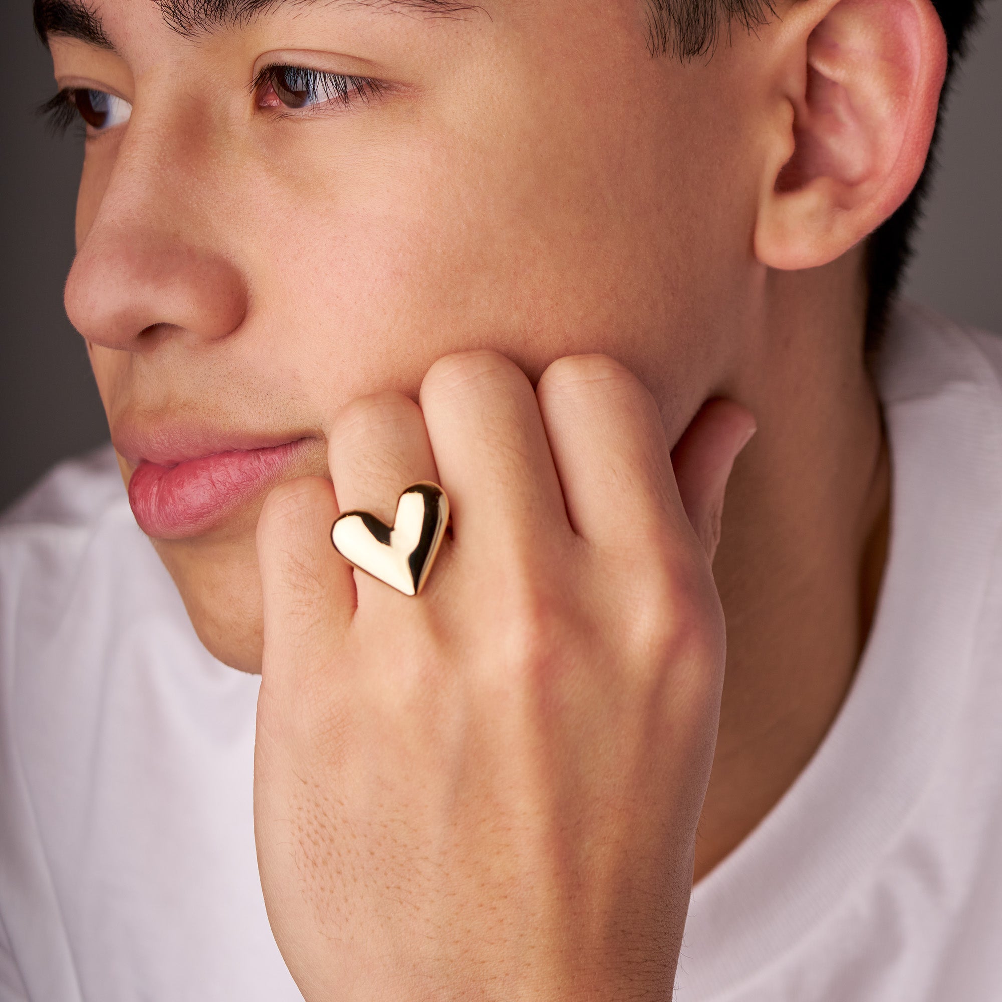 Small Gold Heart Ring