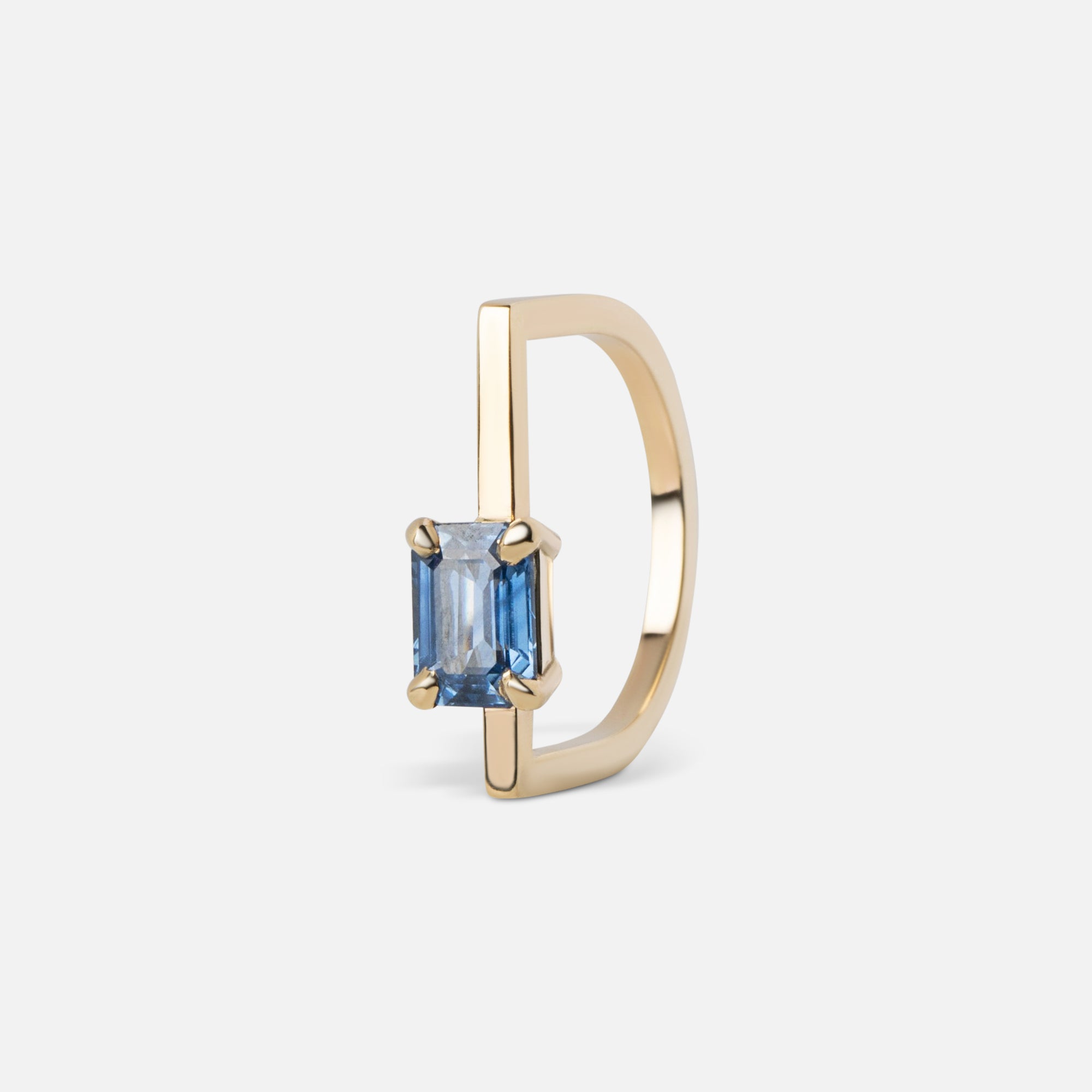 Architectural Sapphire Ring