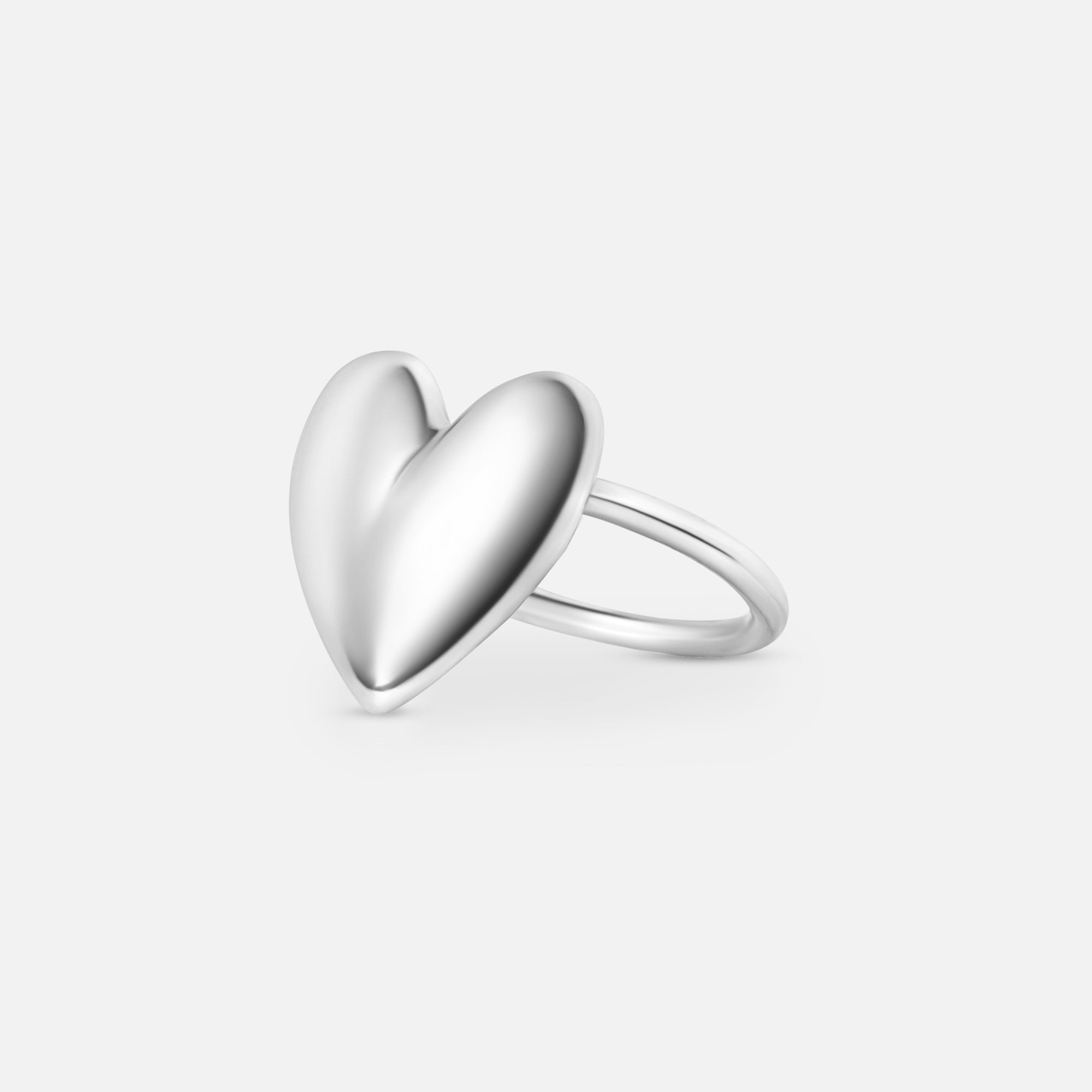 Small Silver Heart Ring