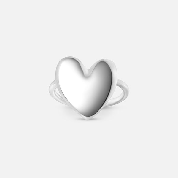 Small Silver Heart Ring