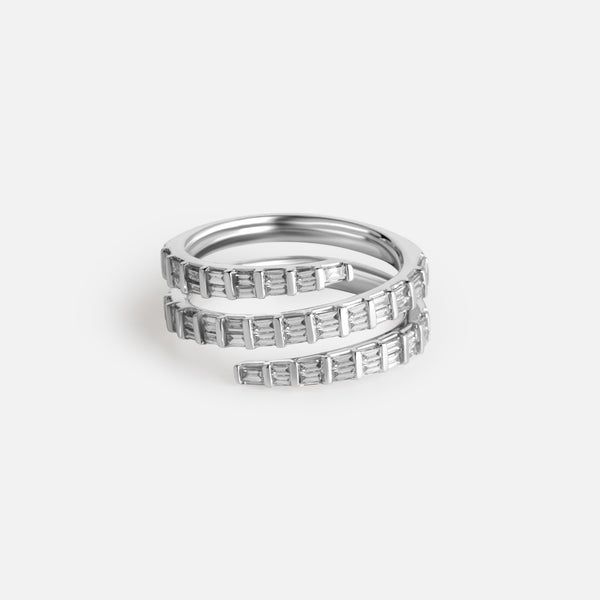 Baguette Diamond Twist Ring