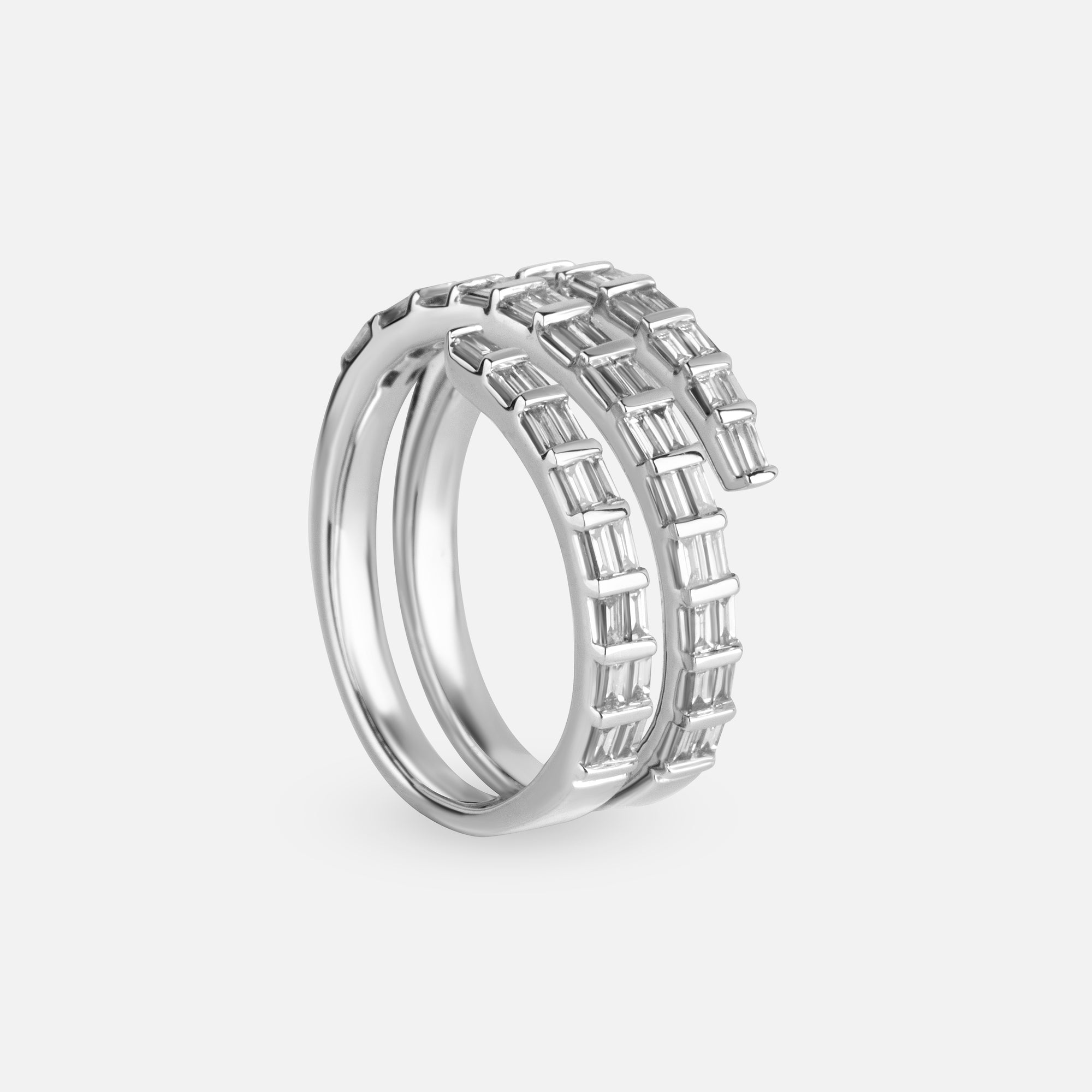 Baguette Diamond Twist Ring