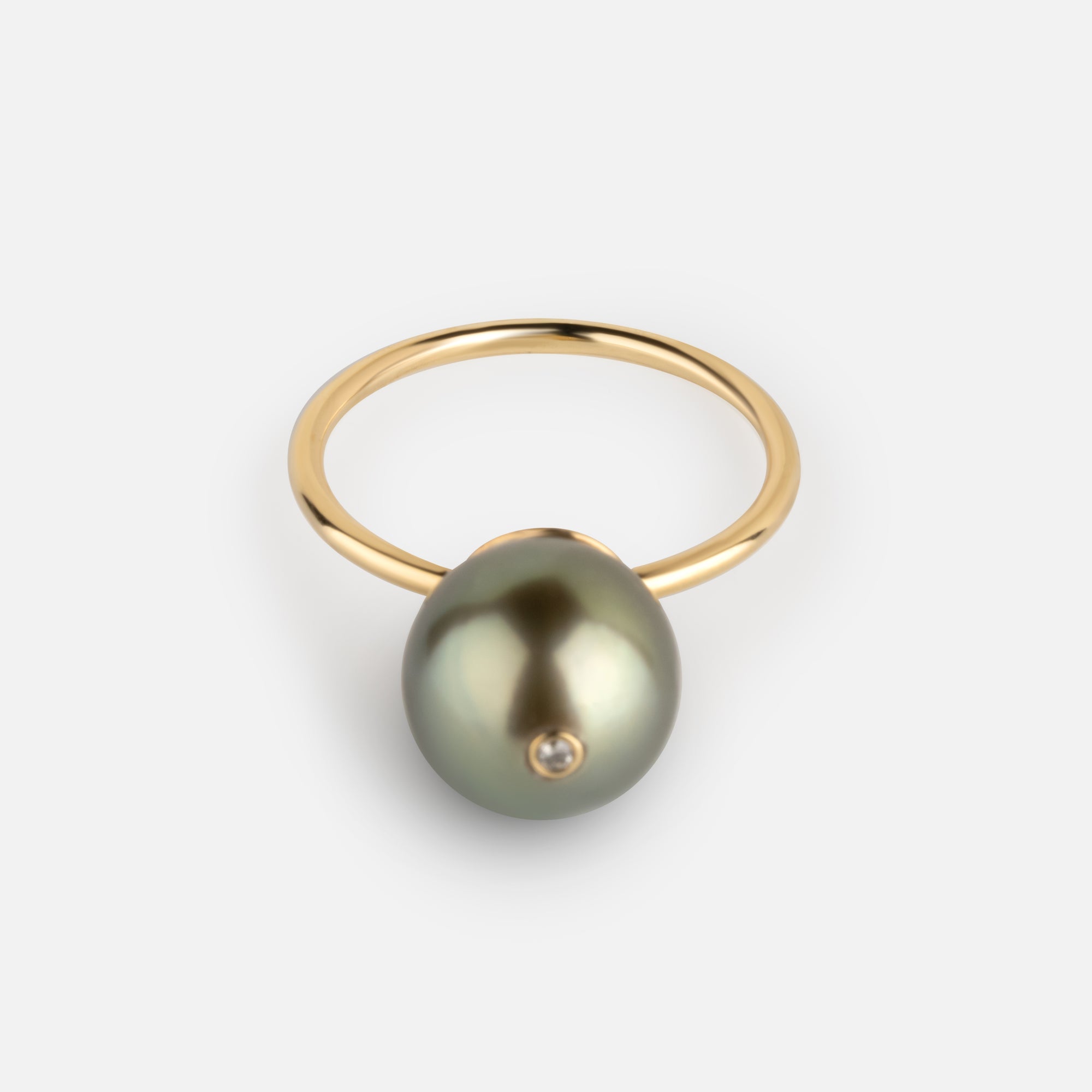 Tahitian Pearl Diamond Ring