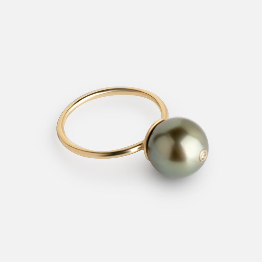 Tahitian Pearl Diamond Ring