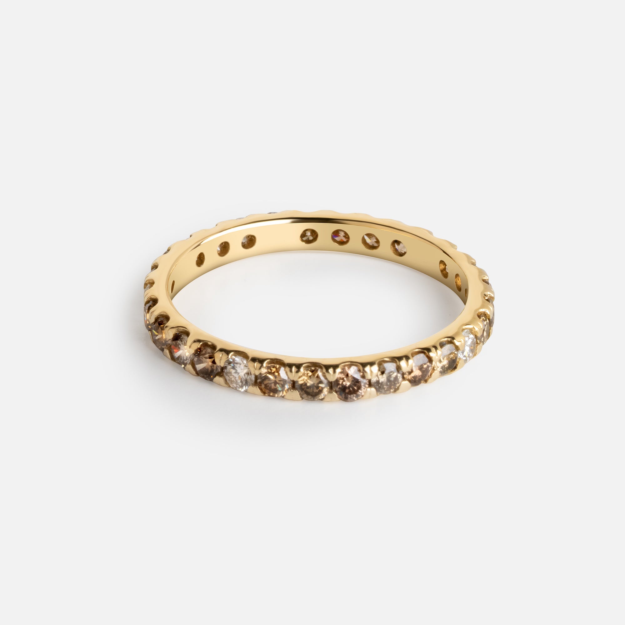 Champagne Diamond Eternity Band