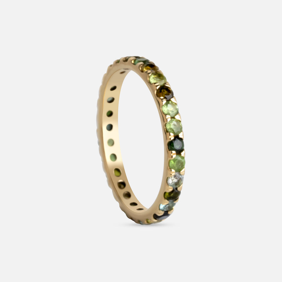 Green Tourmaline Eternity Band