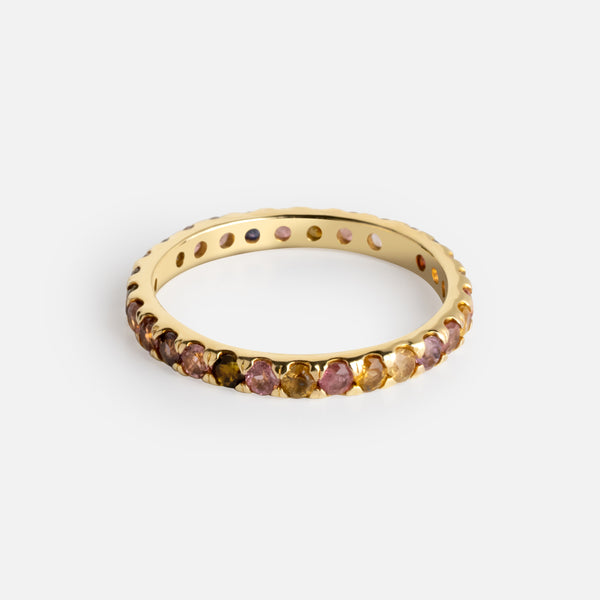 Pink Tourmaline Eternity Band