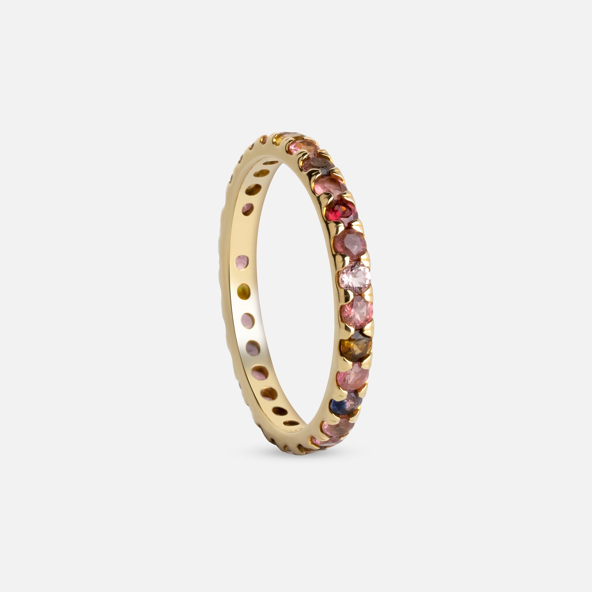 Pink Tourmaline Eternity Band