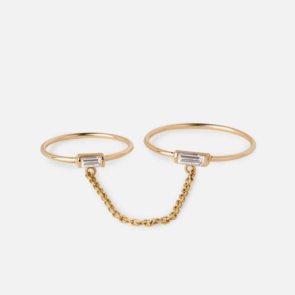 Cleopatra Diamond Chain Ring