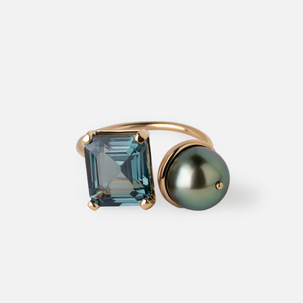 Tourmaline & Pearl Ring