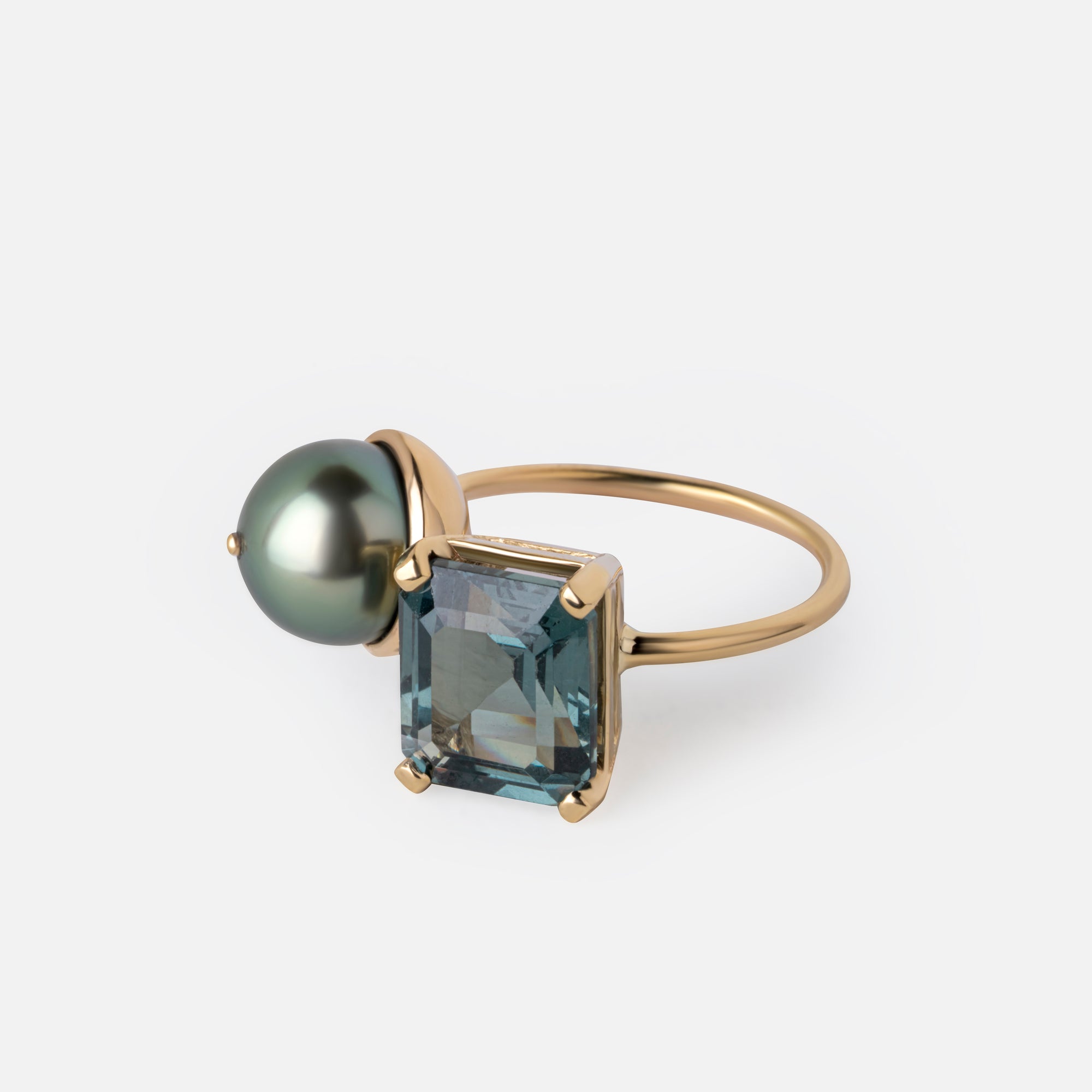 Tourmaline & Pearl Ring