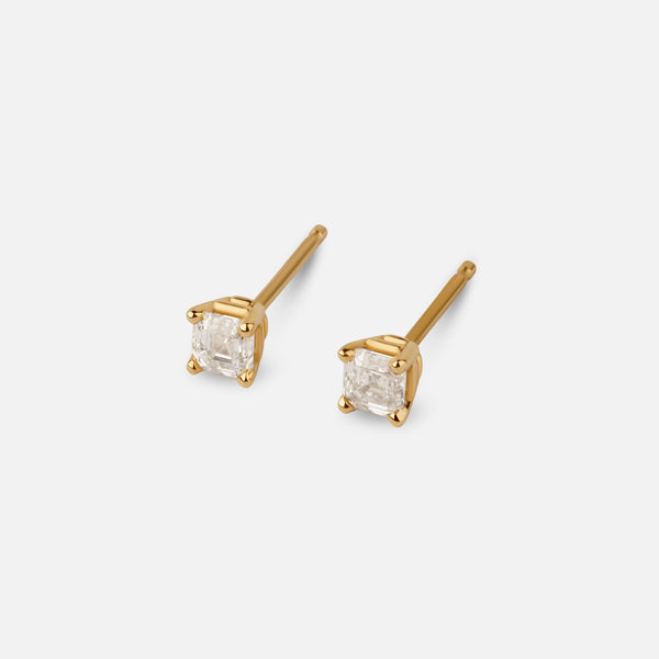 Asscher Cut Lab Grown Diamond Studs (pair)