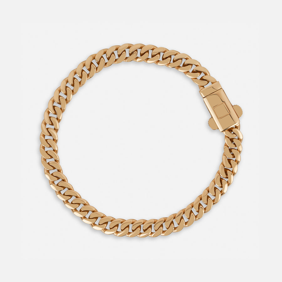 Solid Gold Curb Link Bracelet