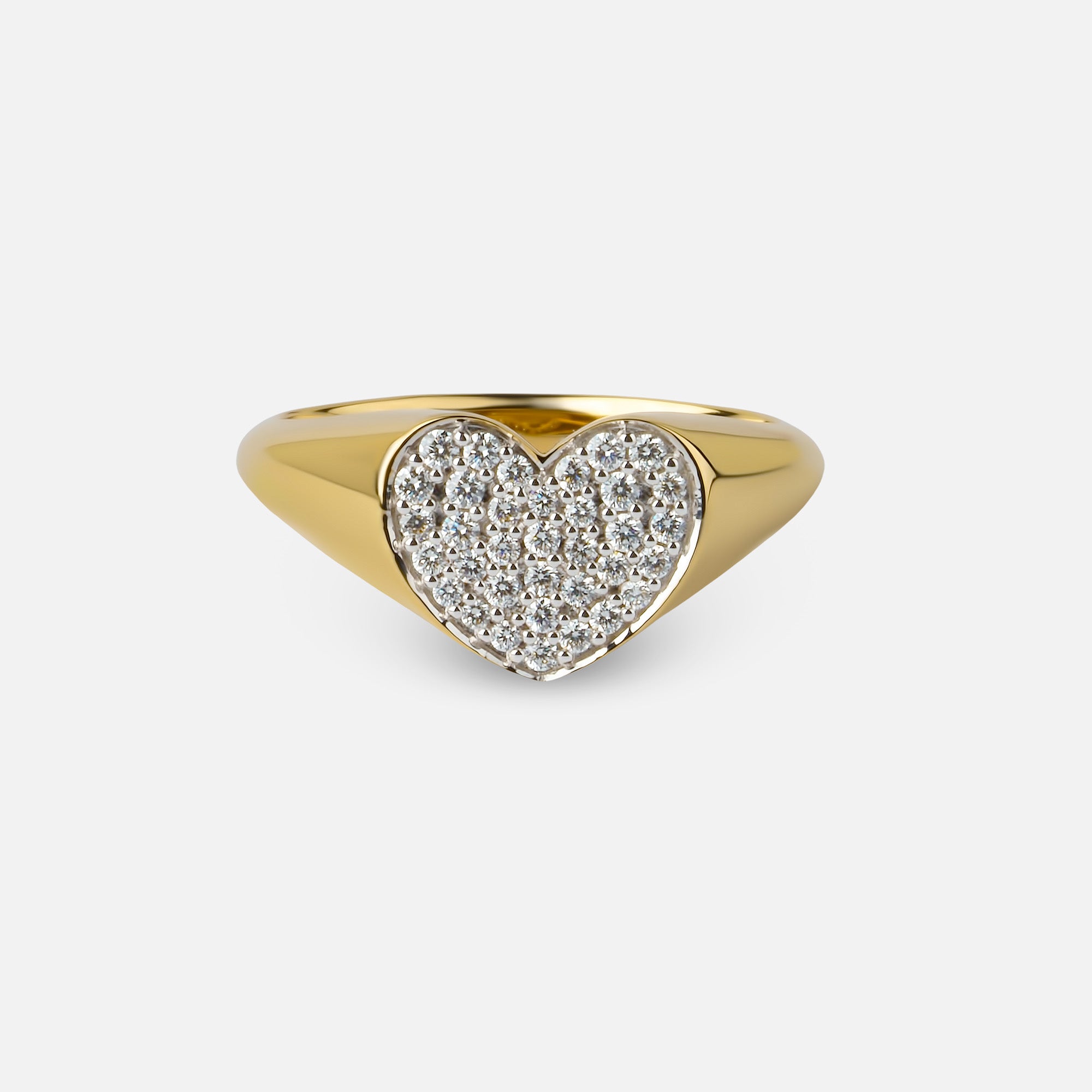 Pave Diamond Heart Ring