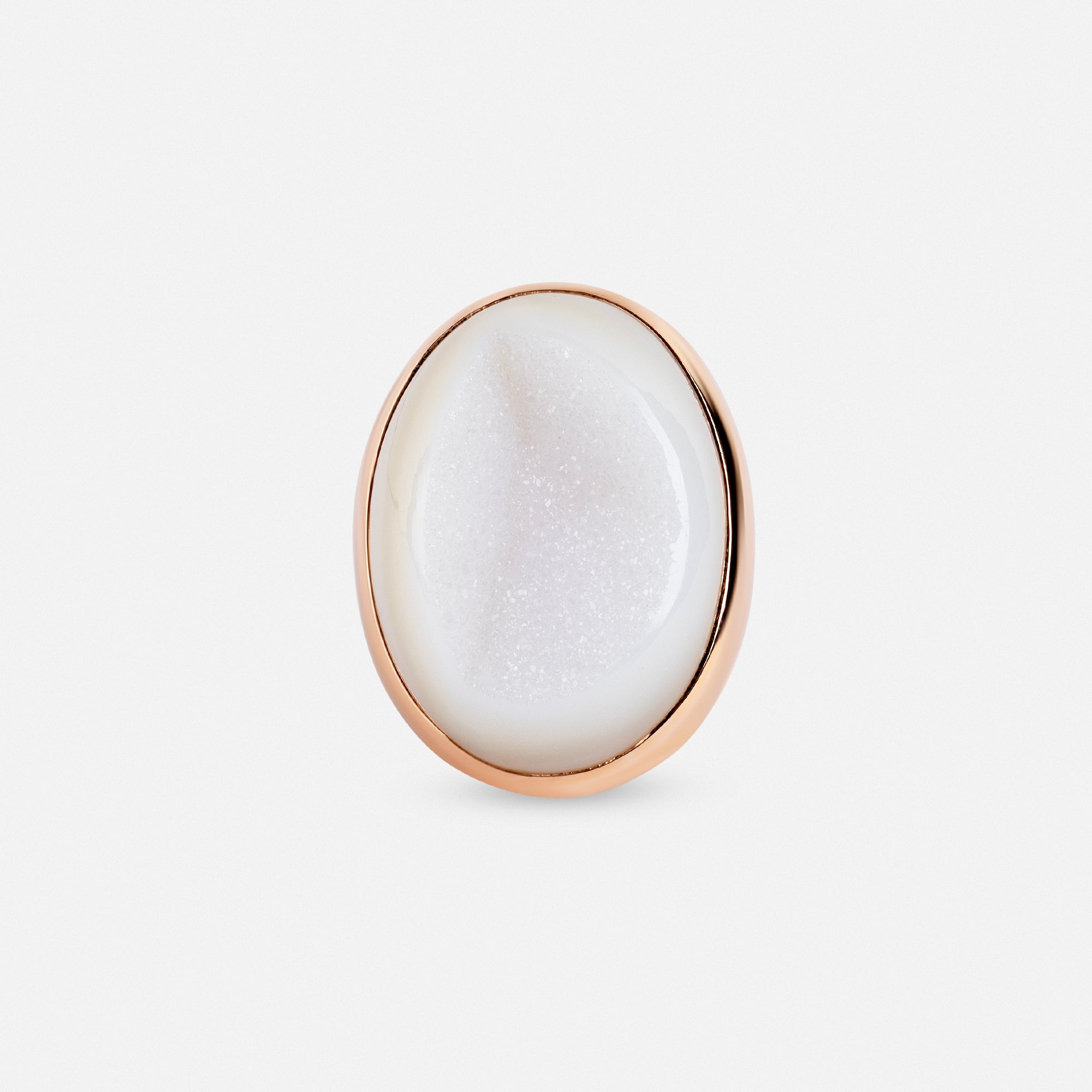 White Druzy Quartz Ring