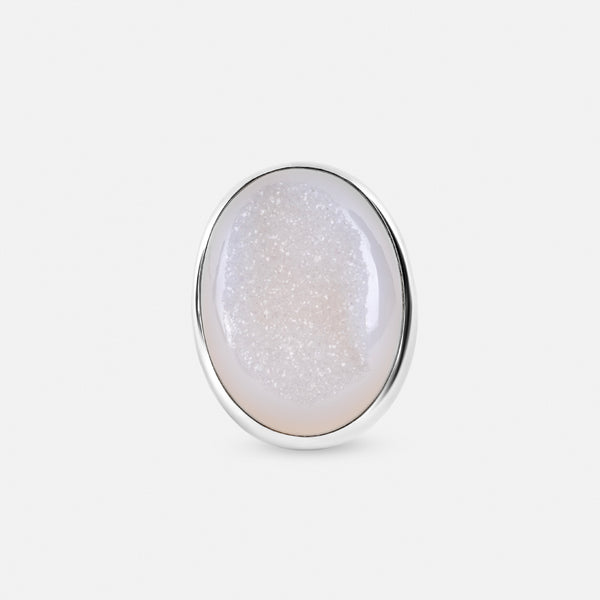 White Druzy Quartz Ring