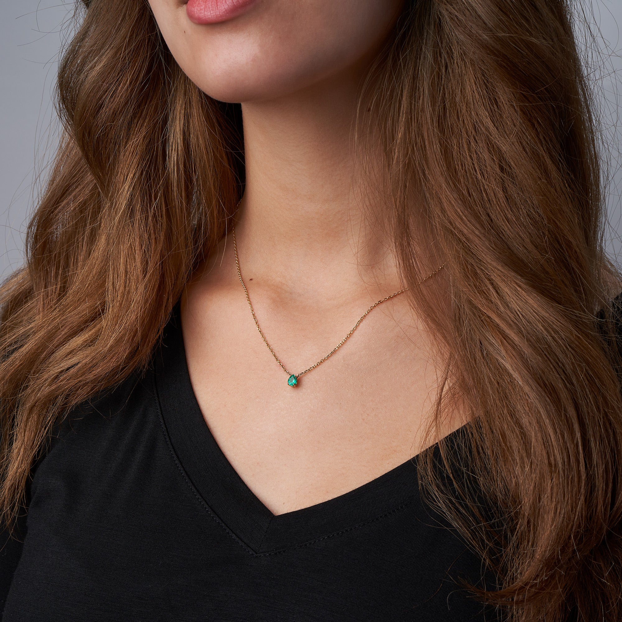 Emerald Drop Necklace