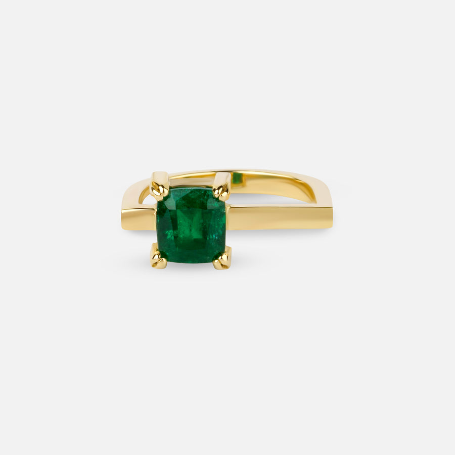 Architectural Emerald Ring