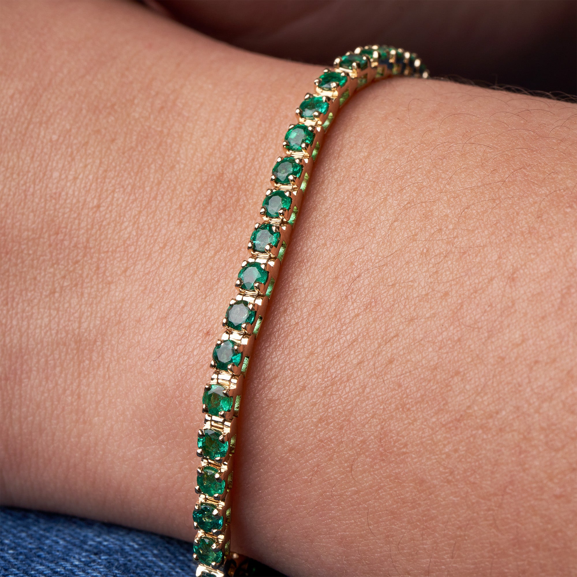 Custom Emerald Eternity Bracelet