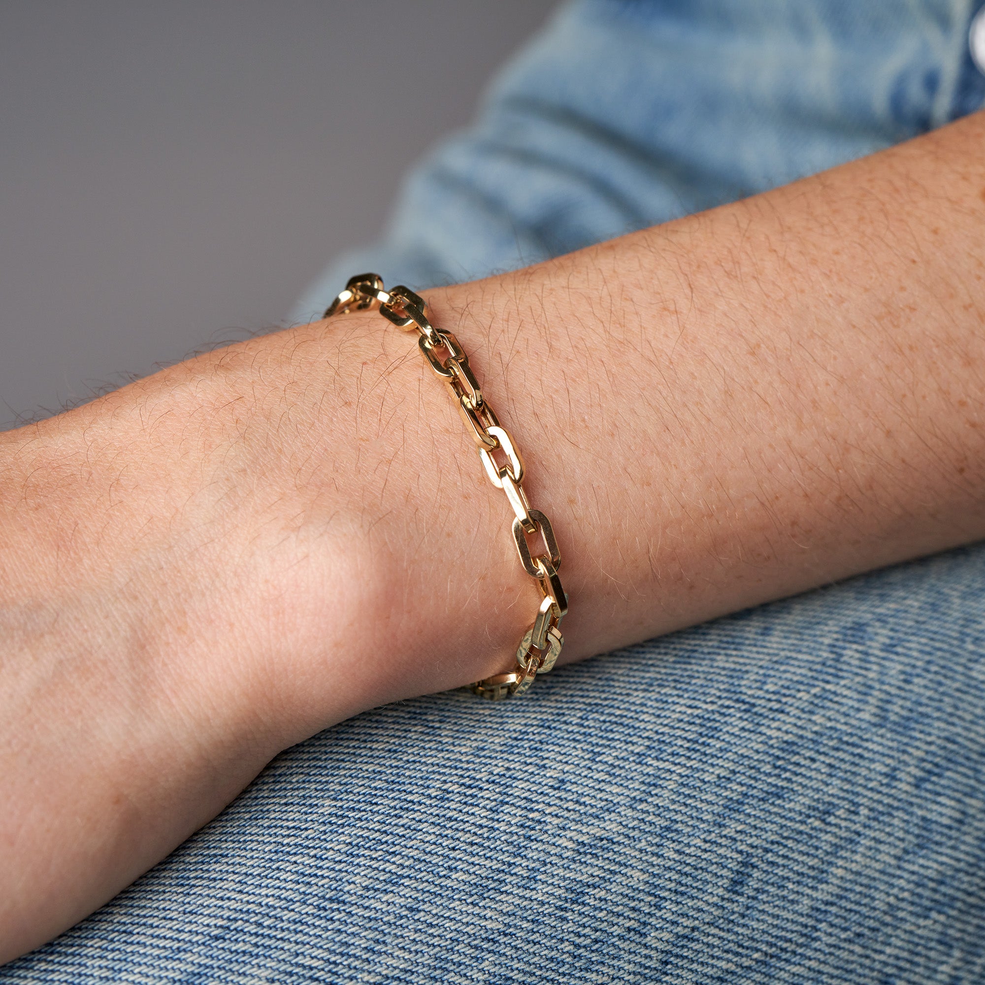 Hollow Chunky Link Gold Bracelet