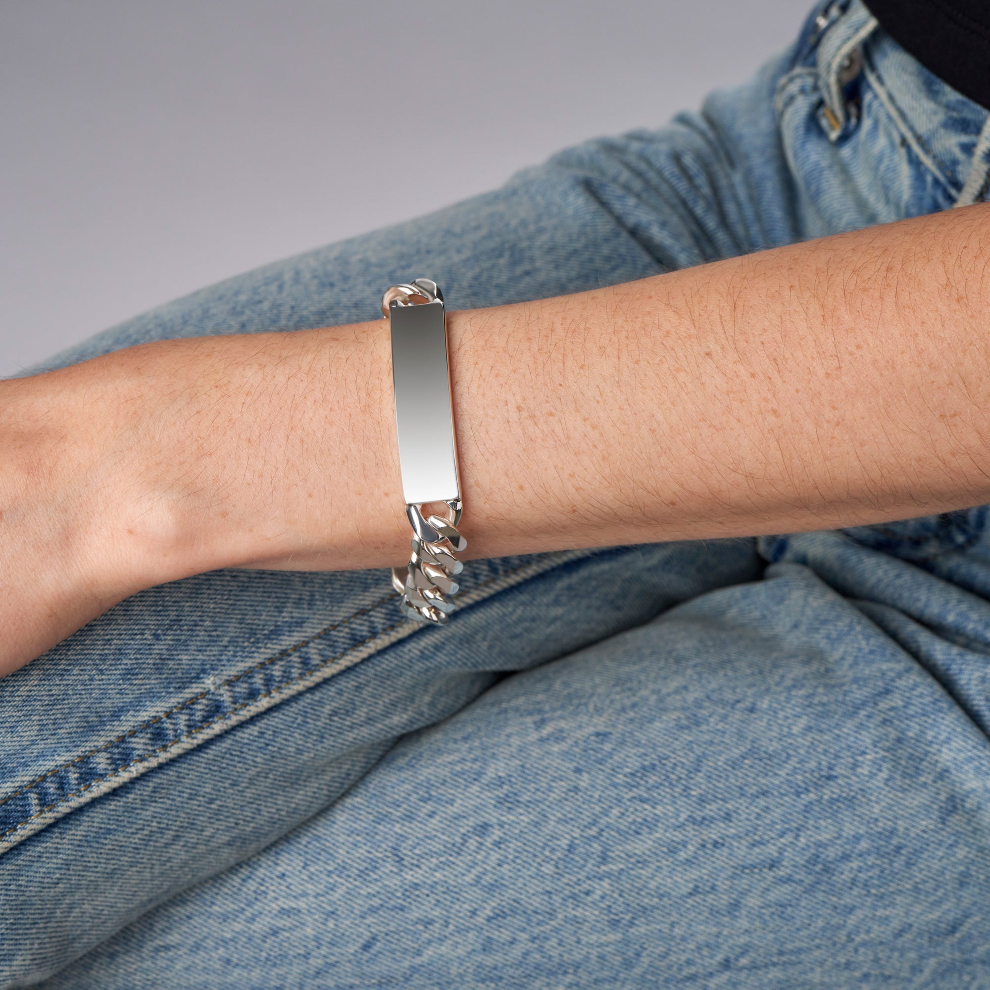 Classic Sterling Silver ID Bracelet