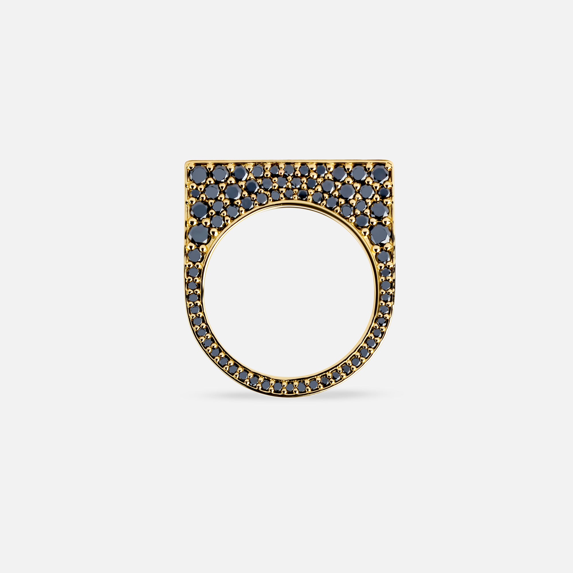Slice Rings Custom Black Pave Diamond Slice Ring