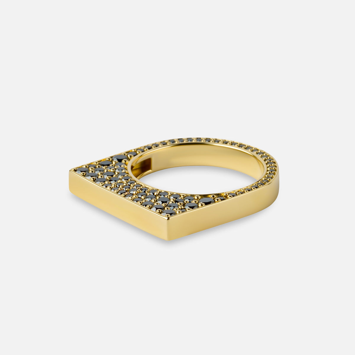 Slice Rings Custom Black Pave Diamond Slice Ring